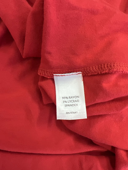 J.Jill Wearever Collection Women’s Red Short Sleeve T-Shirt Dress - L Petite