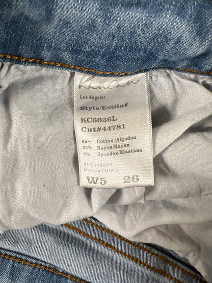 Kancan Women’s Light Wash Distressed Denim Jean Shorts - 26/5