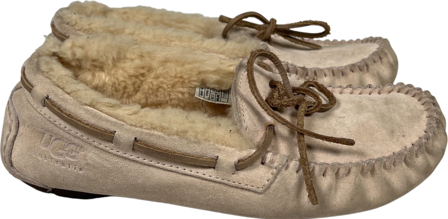 UGG Dakota Women’s Light Beige Shearling Lined Dakota Slippers - 6