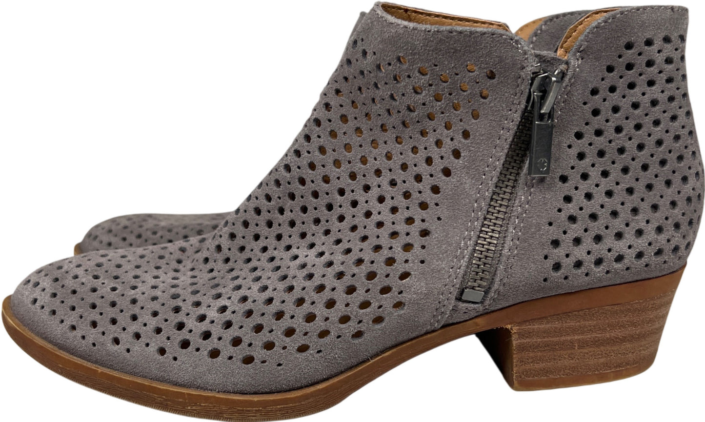 Lucky Brand Women’s Gray Perforated Basel Ankle Booties - 6.5