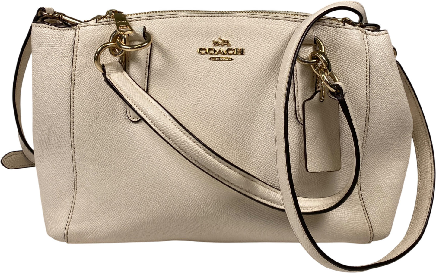 Coach Women’s Ivory/White Christie Carryall Satchel Crossbody Handbag Purse