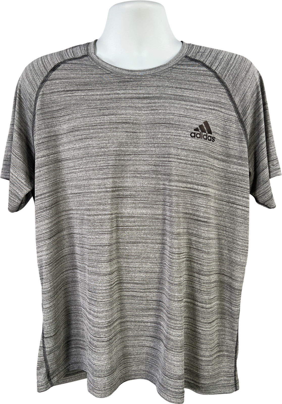 adidas Men’s Gray Heathered Short Sleeve Ultimate Tee Athletic Shirt - XL