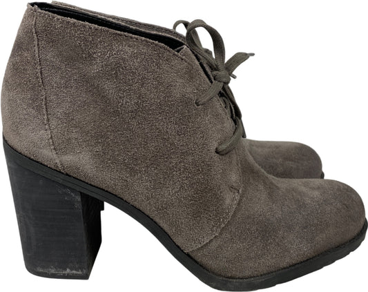 Franco Sarto Women’s Gray Suede Nashville Heeled Ankle Booties - 8.5