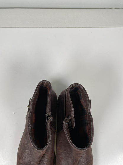 Baretraps Women’s Brown Textile Side Zip Caine Ankle Booties - 7