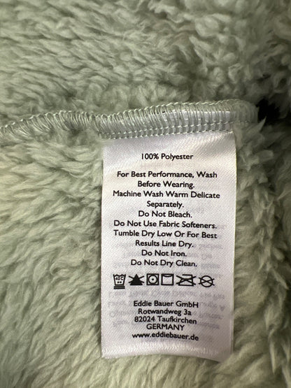 Eddie Bauer Women’s Mint Green Plush Long Sleeve 1/4 Zip Pullover Jacket - XS