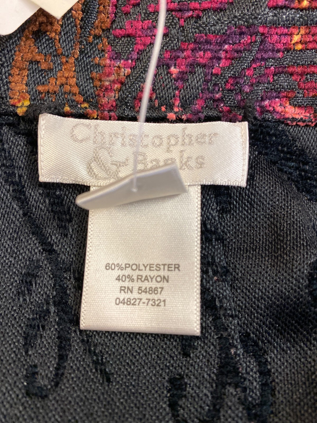 Christopher and Banks Red/Black Textile Reversible Full Zip Jacket - L