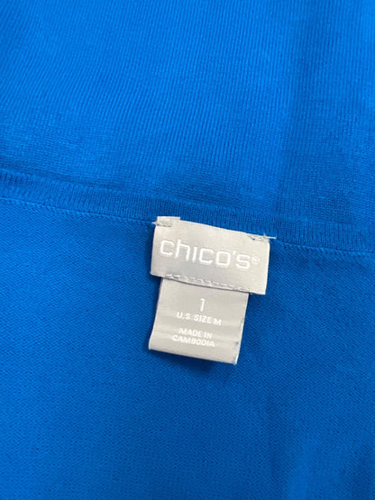Chico’s Women’s Blue Knit Long Sleeve Shirt - 1/US M