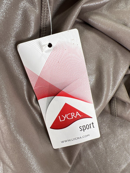 Athleta Women’s Beige Shimmer Elation Powervita Tight Leggings - S Petite