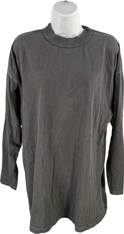 We The Free Women’s Gray Oversized Long Sleeve Shirt - M