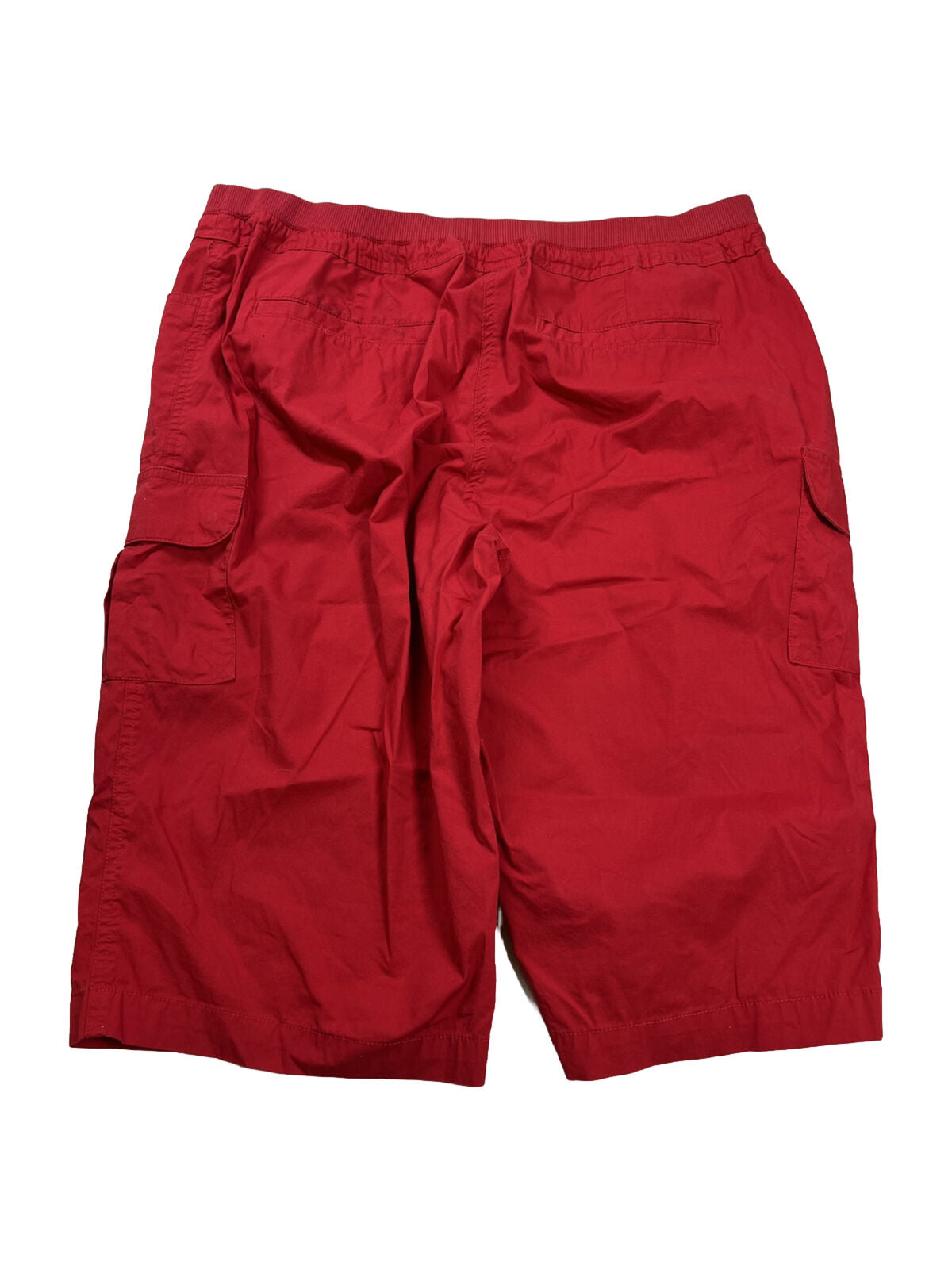 Chico's Pantalones cortos tipo cargo con cintura elástica, color rojo, para mujer - 2/US 12
