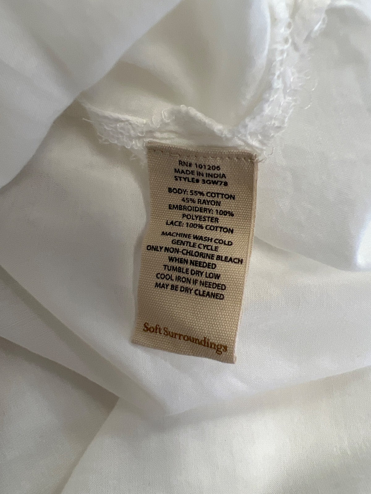 Soft Surroundings Women’s White Pleated Button Up Blouse - Petite S