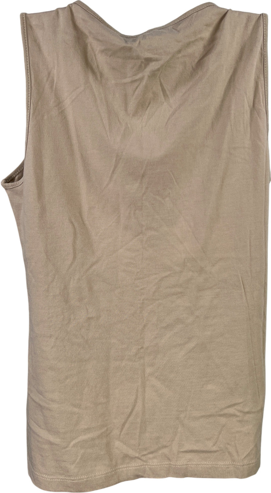 Chico’s Women’s Beige Mesh/Sequin Front Sleeveless Blouse - 0/US S