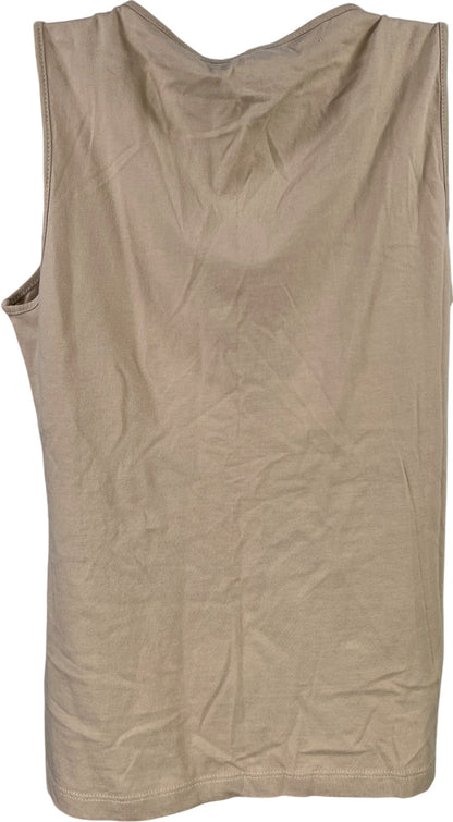 Chico’s Women’s Beige Mesh/Sequin Front Sleeveless Blouse - 0/US S