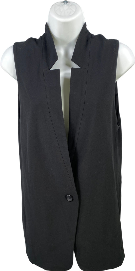 Banana Republic Women’s Black Sheer Back Sleeveless Blazer Vest. - 6