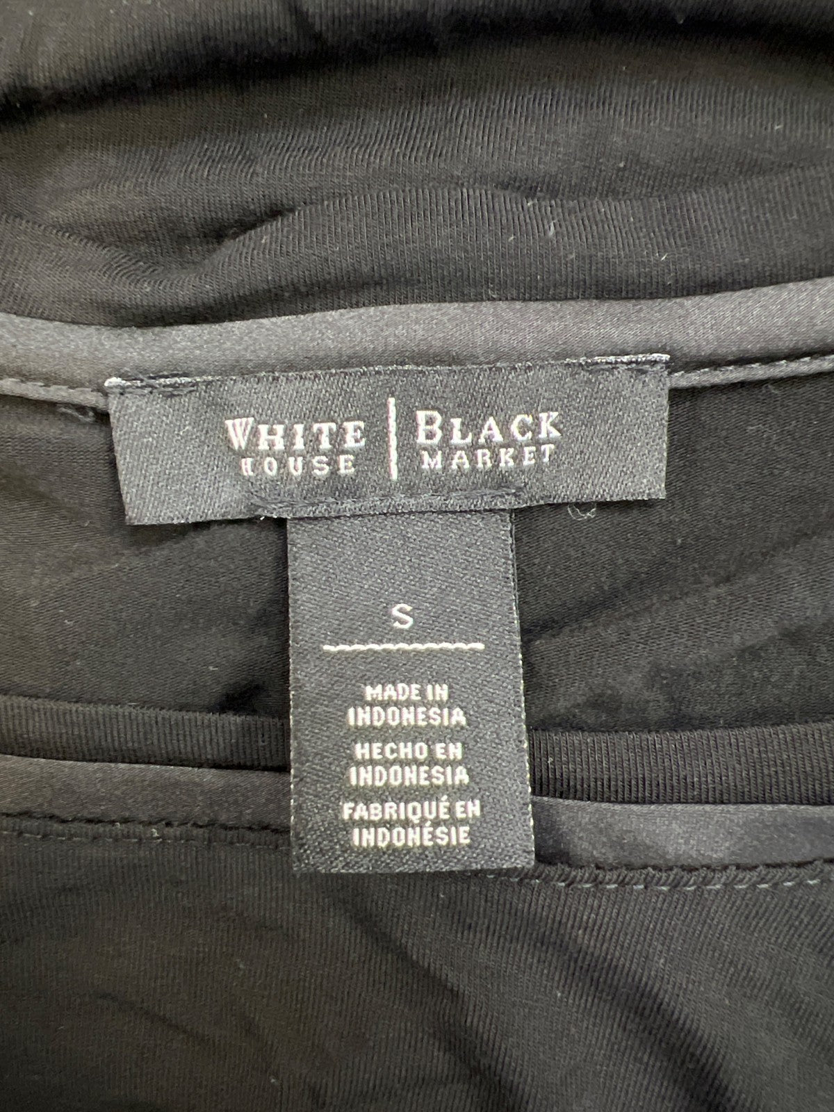 White House Black Market Women’s Black Short Sleeve T-Shirt - S