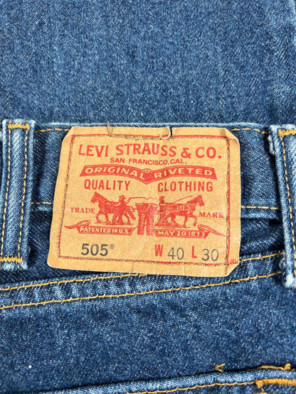 Levi’s Men’s Medium Wash 505 Straight Denim Jeans - 40x30