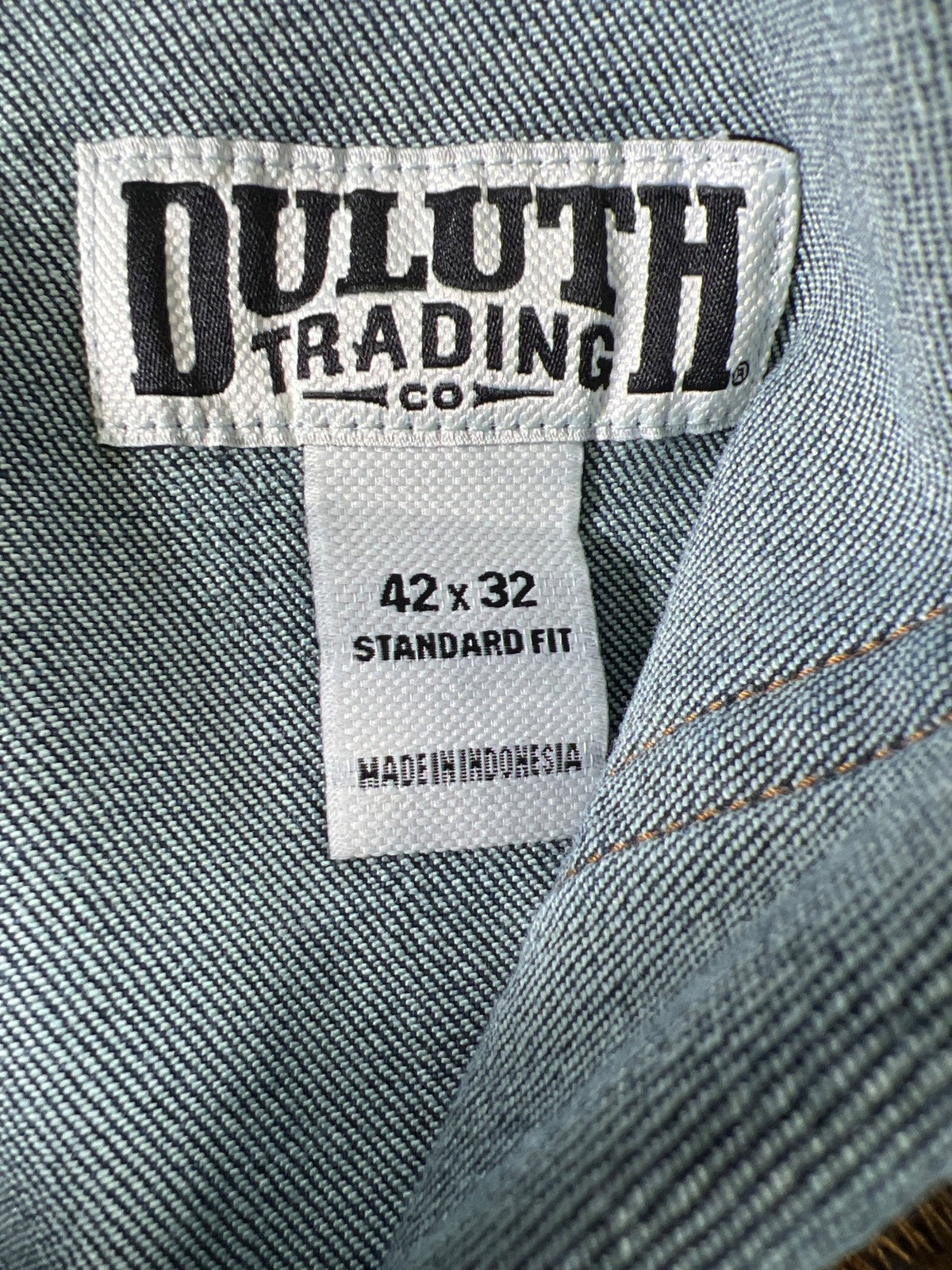 Duluth Trading Men’s Medium Wash Standard Fit Denim Jeans - 42x32