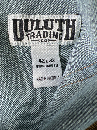 Duluth Trading Men’s Medium Wash Standard Fit Denim Jeans - 42x32
