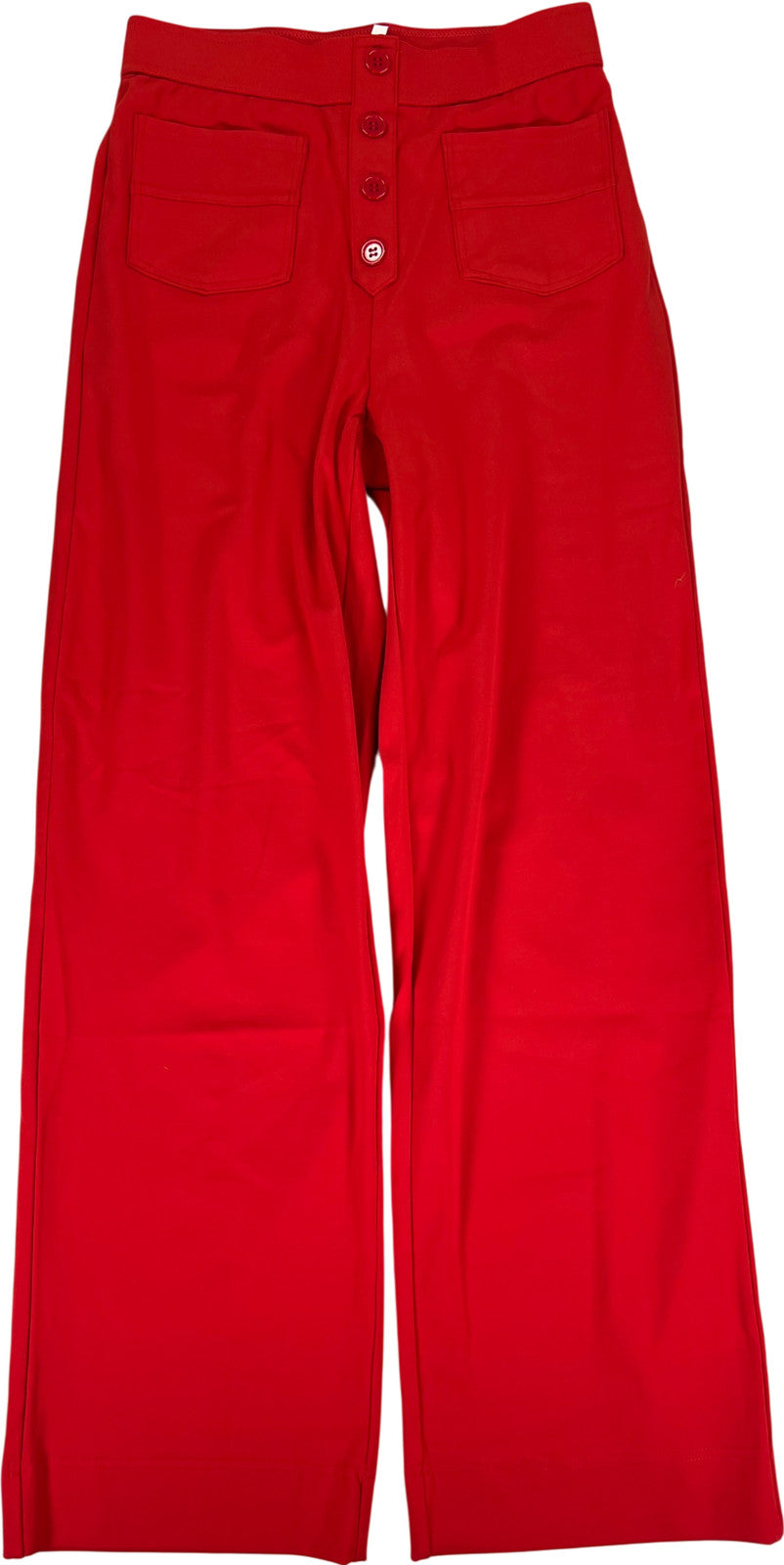 Halara Women’s Red High Waisted DayStretch Pocket Accent Straight Leg Pants - S