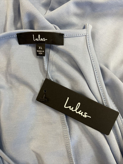 NEW Lulu's Women's Blue Sleeveless Slit Maxi Dress - XL