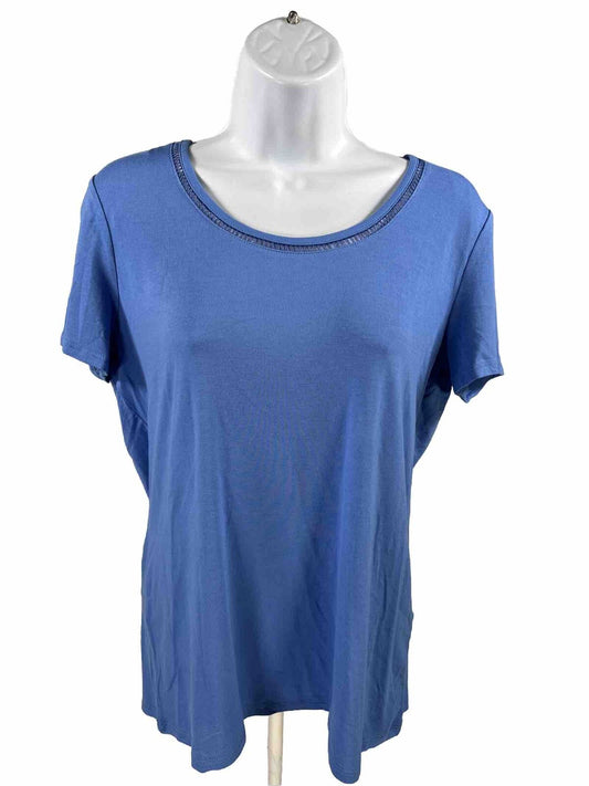 NEW Tommy Hilfiger Women's Blue Short Sleeve Soft Touch T-Shirt - S
