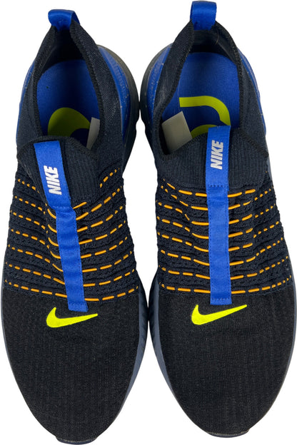 Nike Men’s Black/Blue React Phantom Run Flyknit Slip On Running Shoes - 12