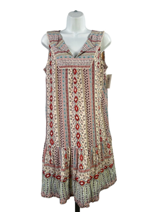 Style and Co Women's Multi-Color Sleeveless Shift Dress - M