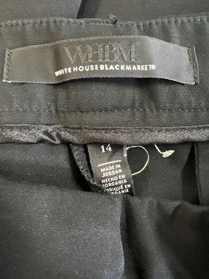 White House Black Market Women’s Black Elle Slim Fit Dress Pants - 14