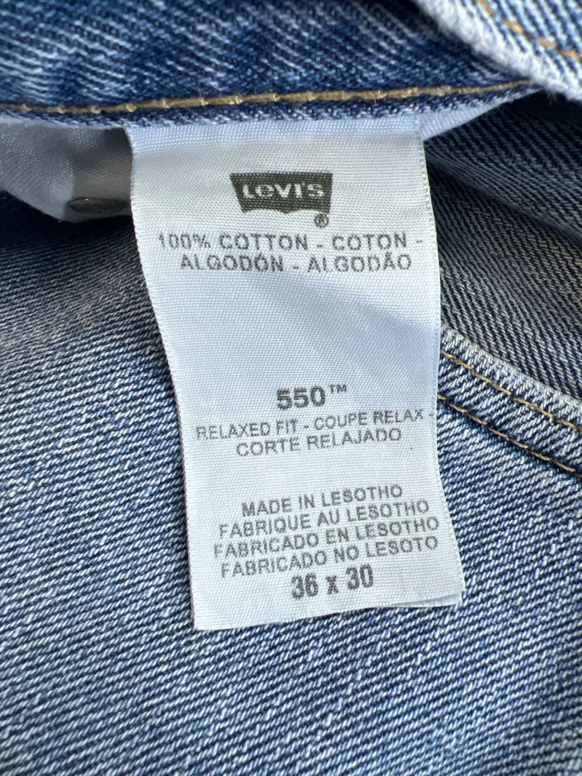 Levi’s Men’s Light Wash 550 Relaxed Fit Denim Jeans - 36x30