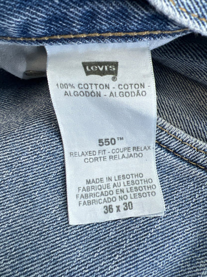 Levi’s Men’s Light Wash 550 Relaxed Fit Denim Jeans - 36x30