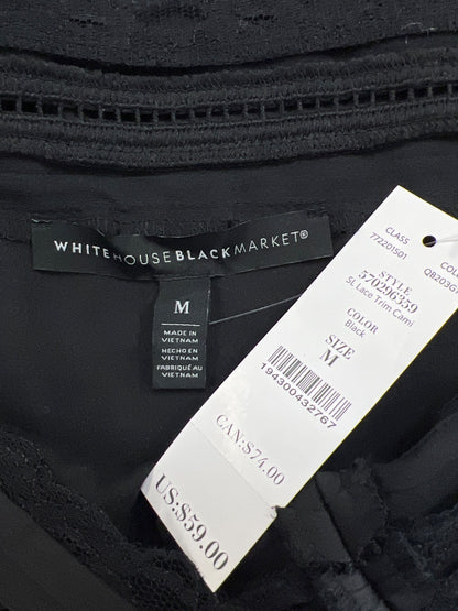 White House Black Market Women’s Black Lace Trim Cami Tank Top - M