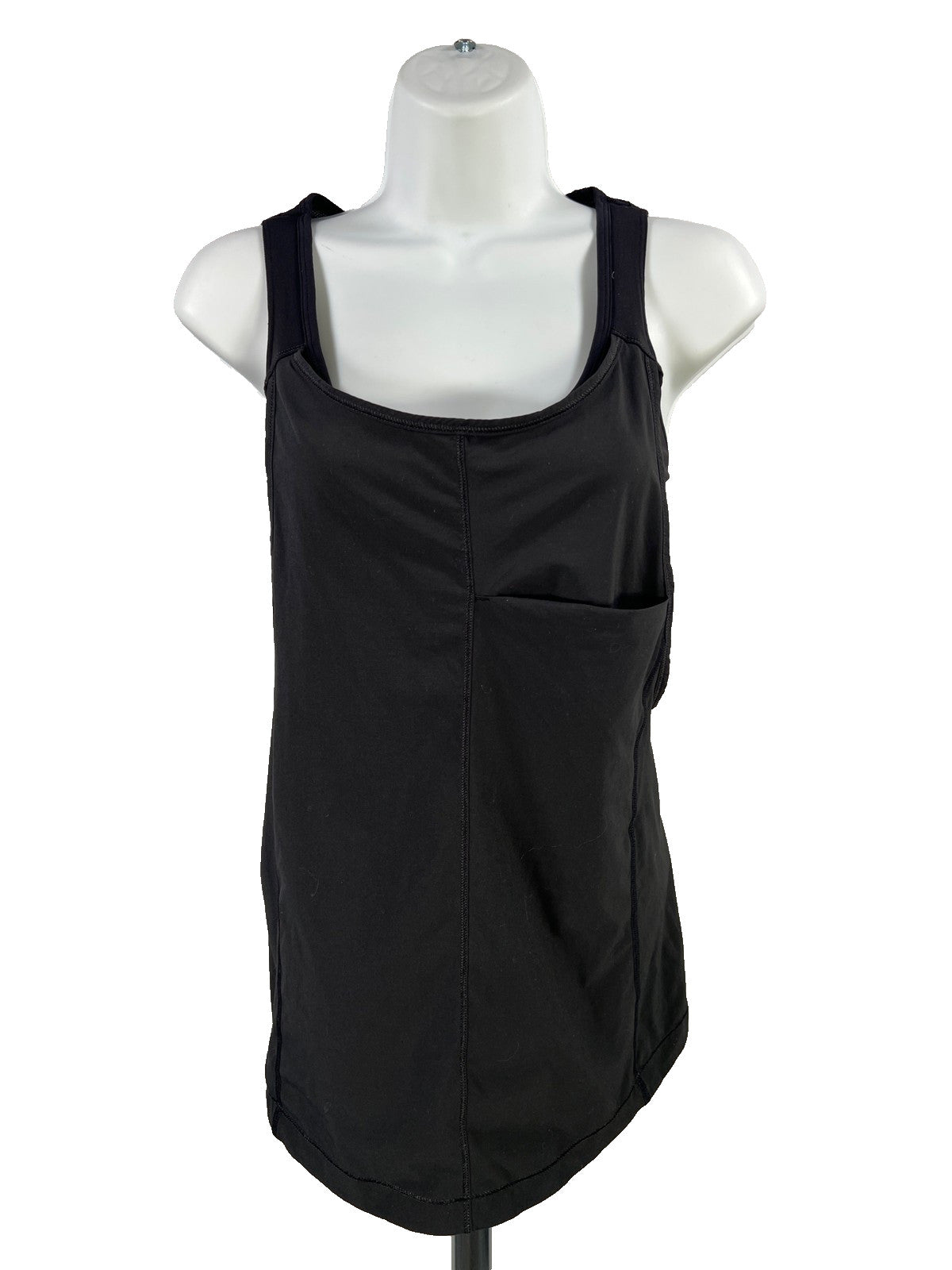 Lululemon Women’s Black Sleeveless Built In Bra Athletic Tank Top - 4