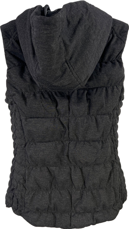 Be by Blanc Noir Women’s Black Hooded Sleeveless Puffer Vest - S