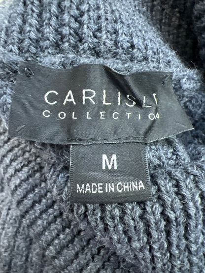 Carlisle Collection Women’s Gray/Blue Cable Knit Sweater Dress W/ Cardigan - M