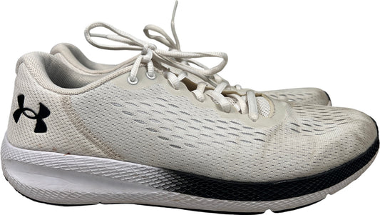 Under Armour Men’s White/Ivory Charged Pursuit Lace Up Athletic Sneakers - 10.5
