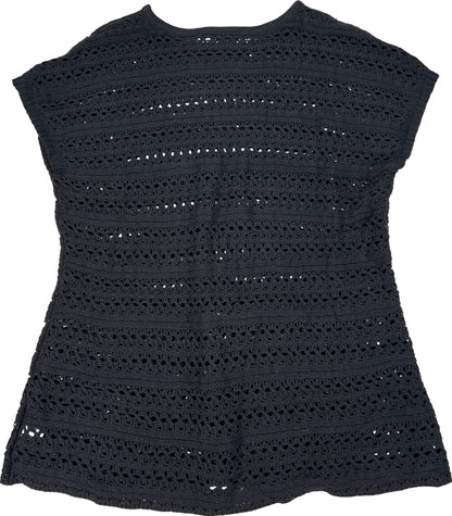 NEW Torrid Women’s Black Short Sleeve Mini Crochet Cover Up Dress - Plus 2X