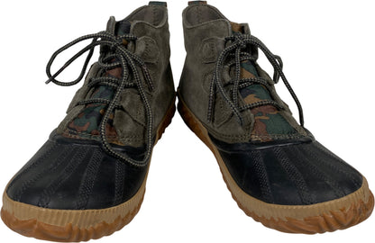 Sorel Women’s Green Camouflage Suede Out N About Canvas Rain Duck Boots - 9