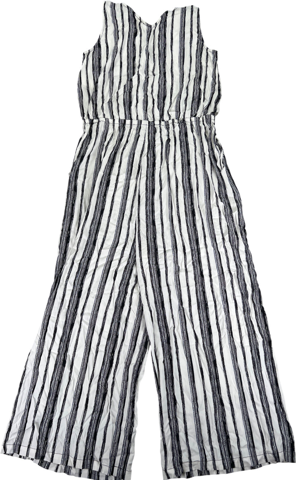 NEW Chico’s Women’s White/Black Gaucho Cropped Jumpsuit Shirt Set - 0/S