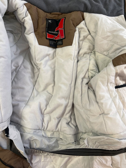 Turbine Men’s Brown Long Sleeve Full Zip Insulated Boardwear Winter Coat - XL
