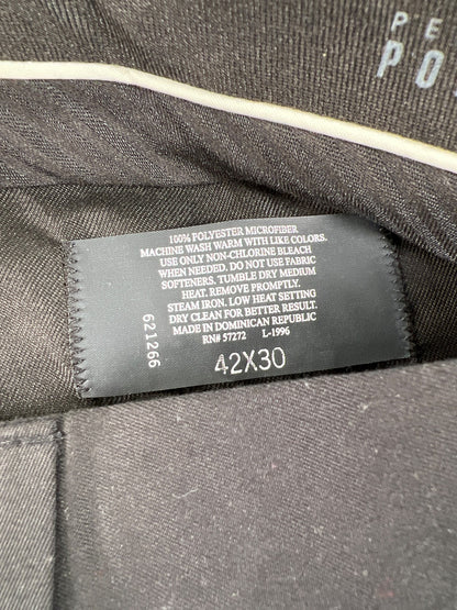 Perry Ellis Portfolio Men’s Black Micro Touch Dress Pants - 42x30