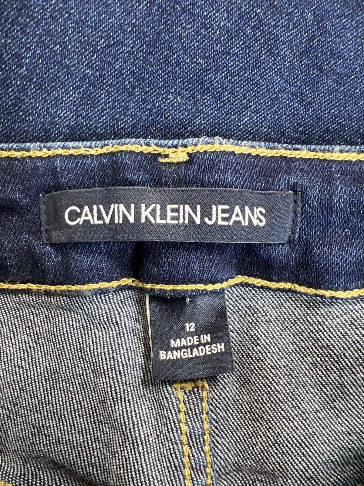 Calvin Klein Women's Dark Wash Cut Off Denim Jean Shorts - 12