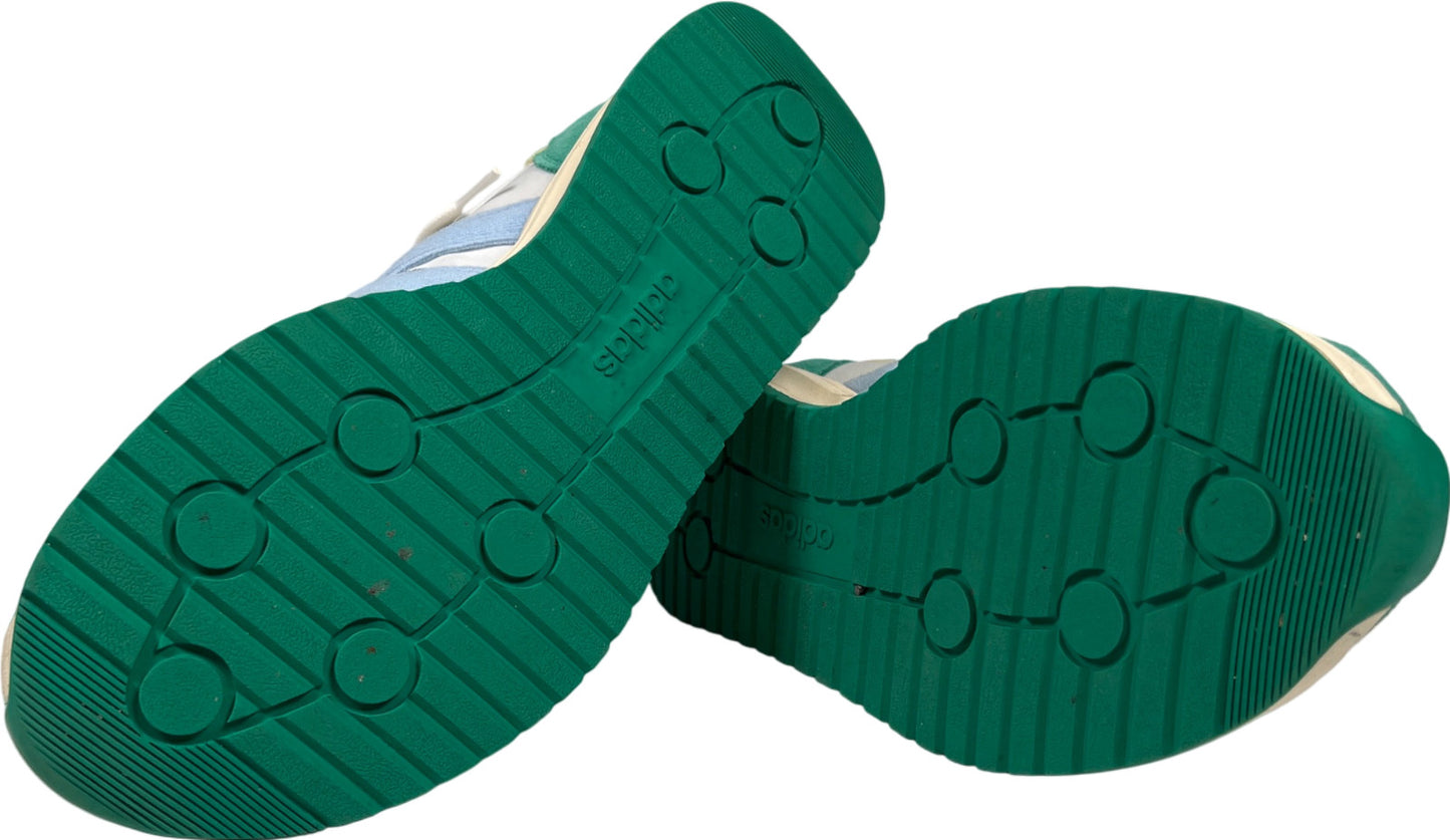 Adidas Women’s White/Green Suede Run 70’s Lace Up Court Sneakers - 9.5