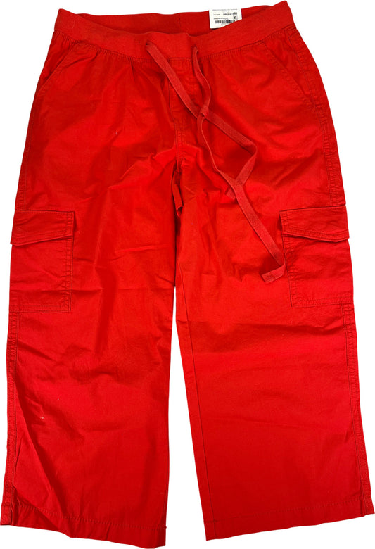 St. Johns Bay Women’s Red Stretch Waist Mid Rise Capri Pants - S