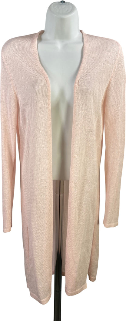 J.Jill Women’s Pink Long Sleeve Thin Knit Open Cardigan Sweater - S
