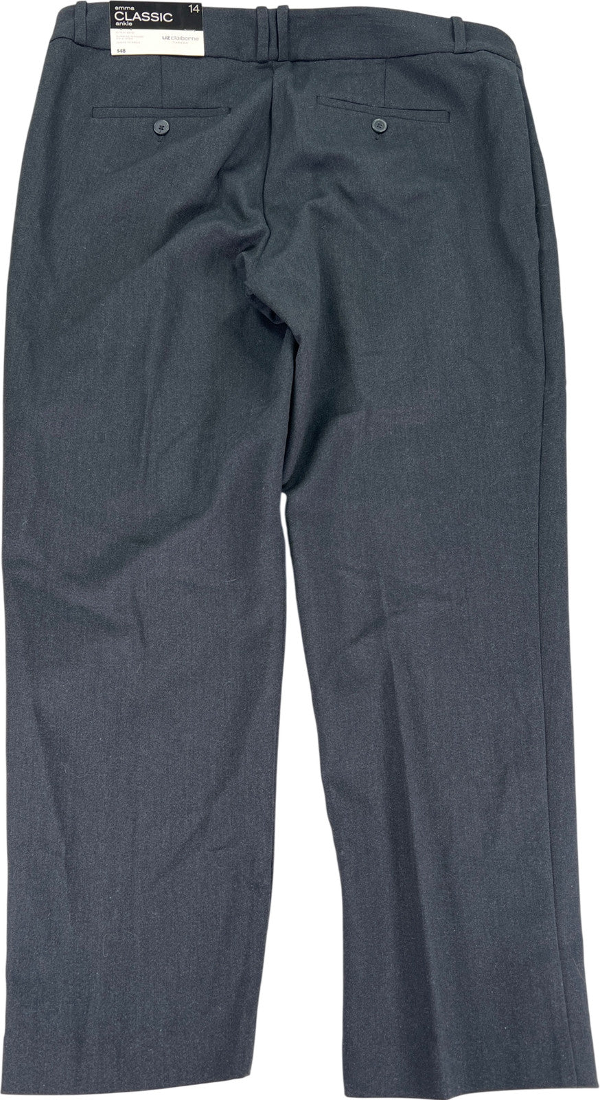 Liz Claiborne Women’s Charcoal Emma Classic Ankle Dress Pants - 14
