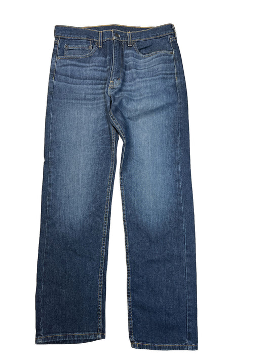 Levi's Men's Dark Wash 505 Regular Straight Leg Denim Jeans - 34x32