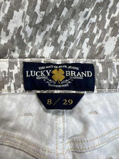 Lucky Brand Women's Beige Printed Sofia Capri Jeans - 8/29
