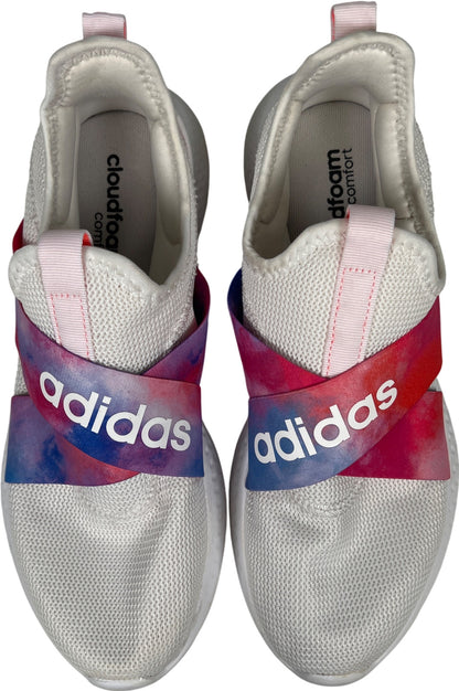 Adidas Women’s White/Pink Cloudfoam Slip On Walking Sneakers - 8.5