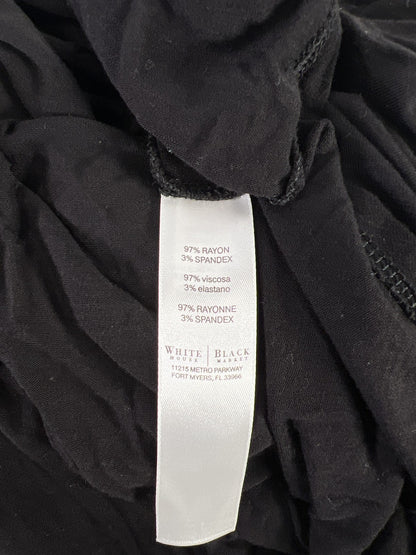 White House Black Market Women’s Black Long Sleeve V-Neck Shirt - L