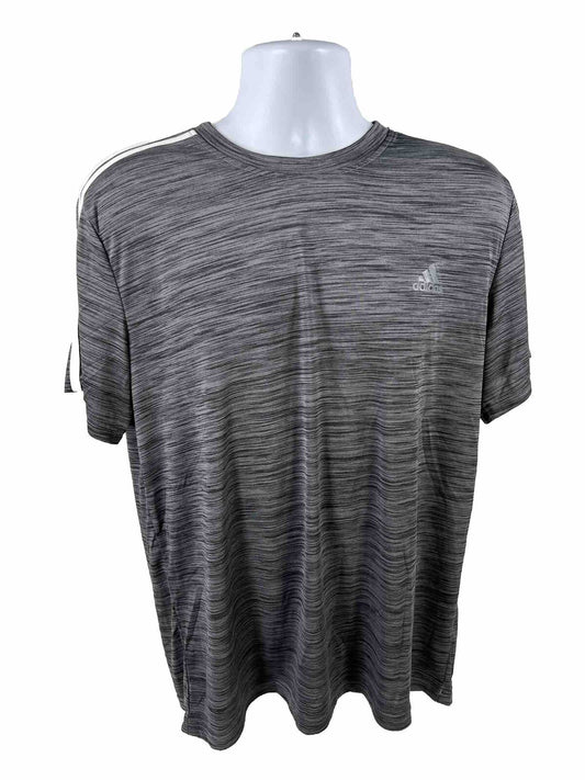 Adidas Men's Gray Short Sleeve Athletic Shirt - L